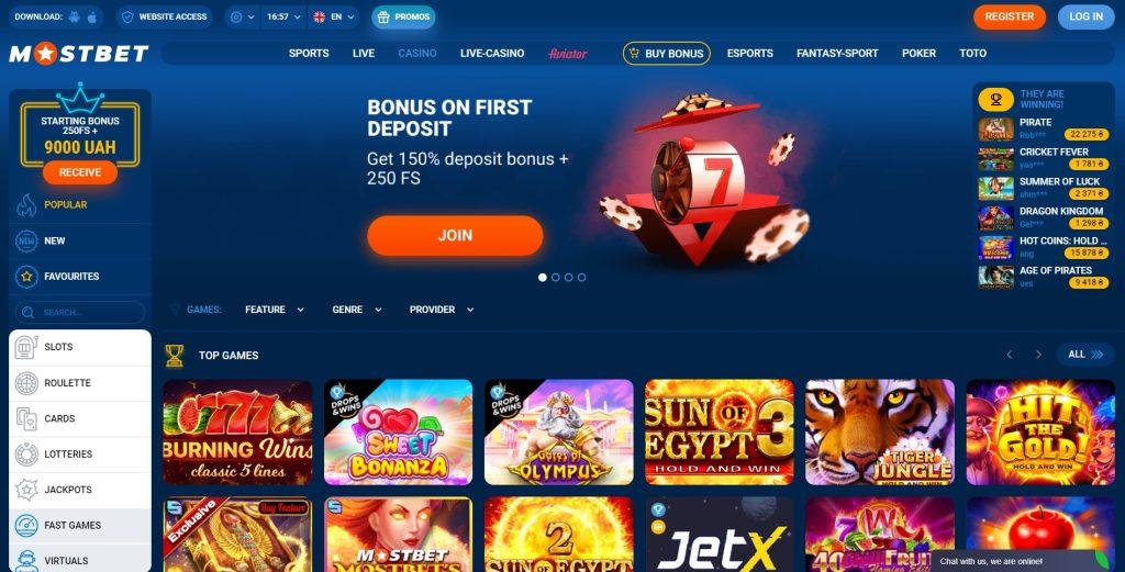 Experience Casino Magic with Mostbet's 1